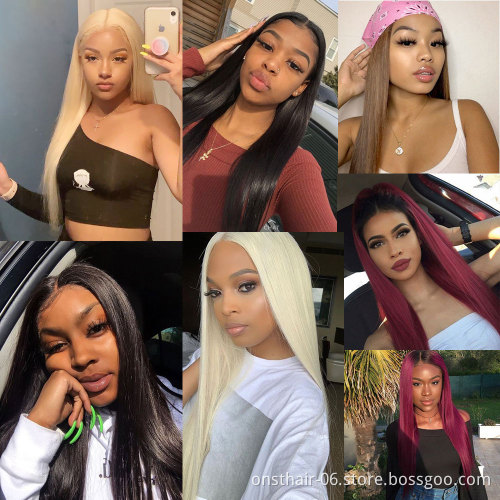 2020 New Production 23inch Synthetic Lace Front Wig Blonde Side Part Cosplay Wig Long Straight Hair Wig Natural for Women Short